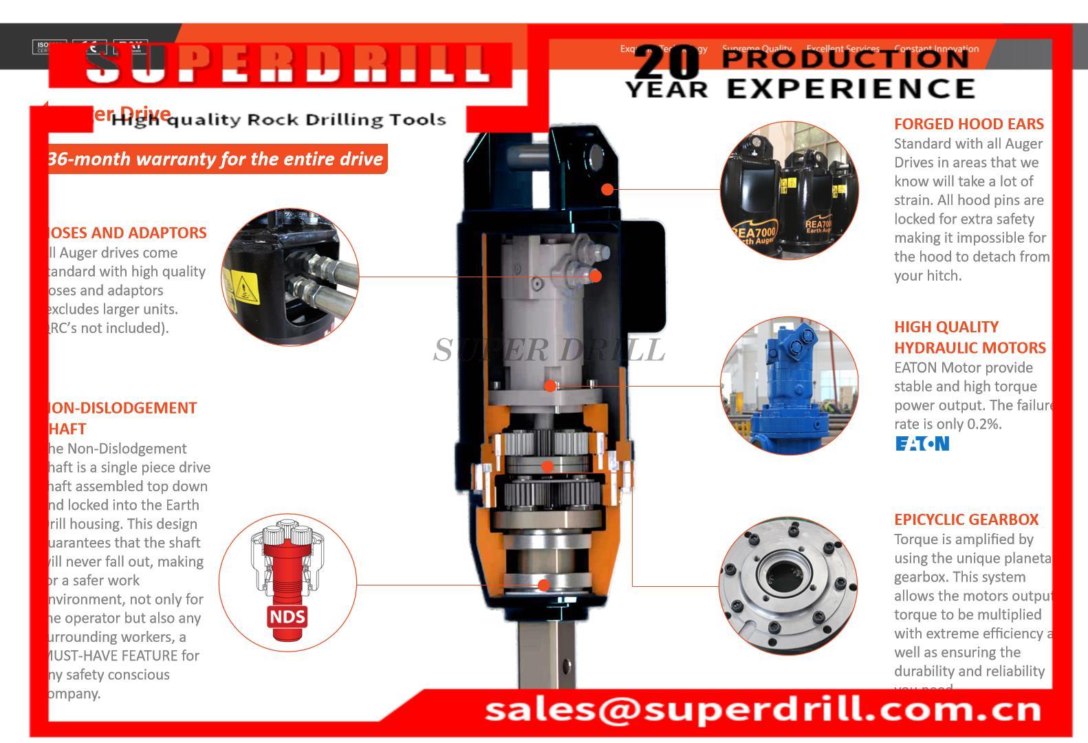 auger drill attachment for excavators