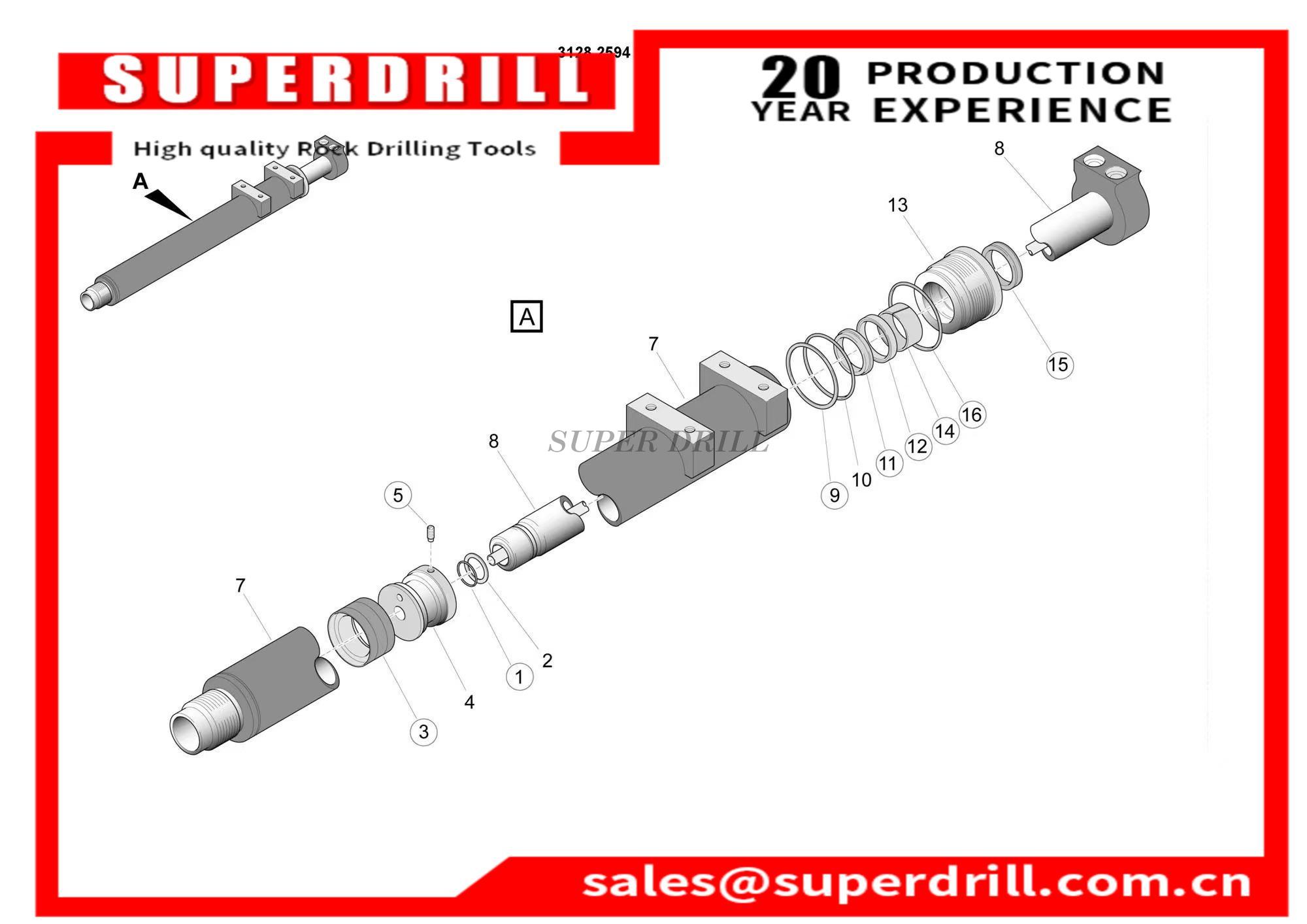 3128259404/3128 2594 04/propulsion Cylinder/spare Parts For Machinery