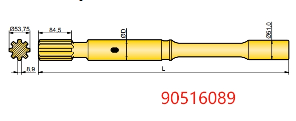 90516089 Atlas Copco COP 1440 and COP 1838 Shank Adapter for Bolting