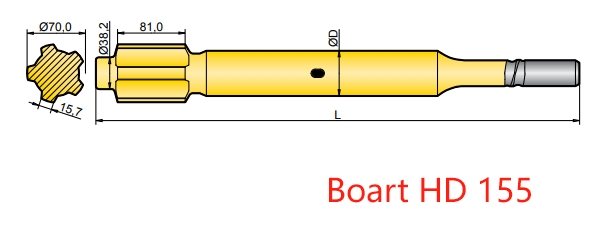 90516275 / 90003696 / 90003580 Boart HD 155 Shank Adapter