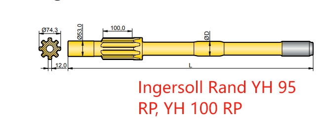 Ingersoll Rand YH 95 RP & YH 100 RP Shank Adapters