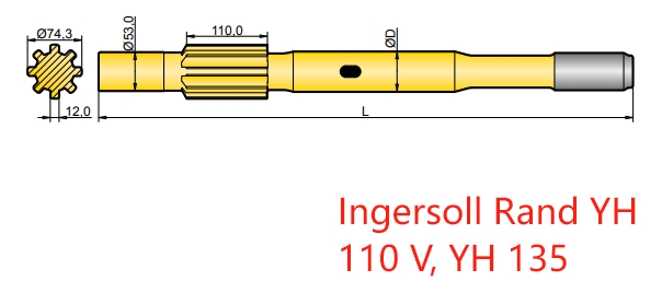 Ingersoll Rand YH 110 V & YH 135 Shank Adapters